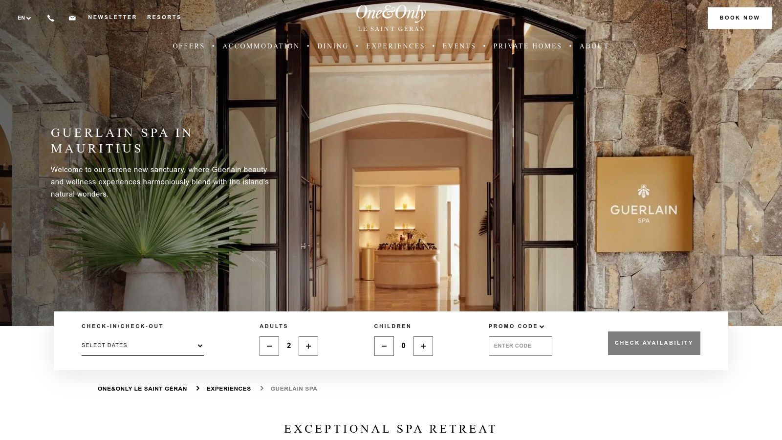 One&Only Le Saint Géran – Guerlain Spa