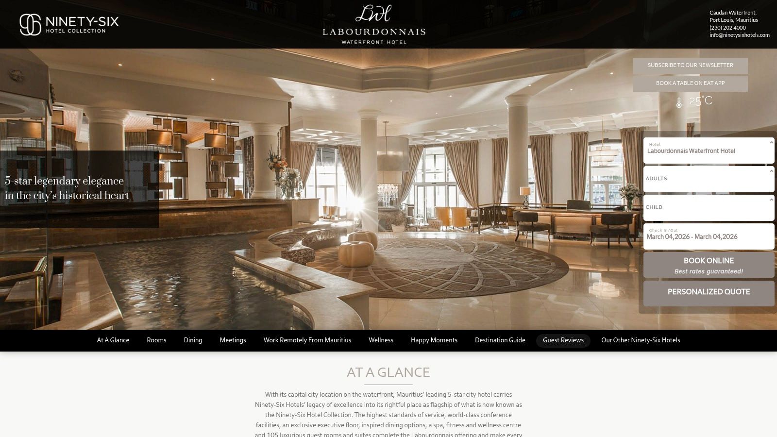 Brasserie Chic (Labourdonnais Waterfront Hotel)